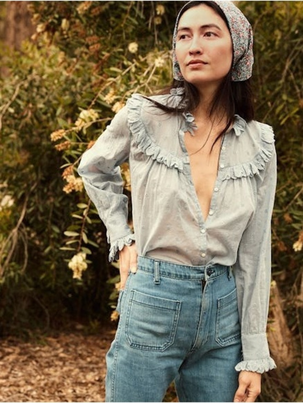 DOEN Hortense Light Blue Blouse